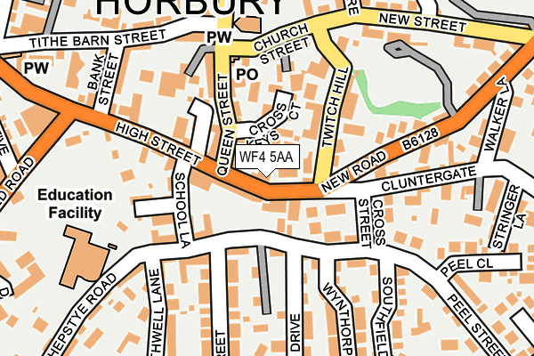 WF4 5AA map - OS OpenMap – Local (Ordnance Survey) WF4 5AA map - OS OpenMap – Local (Ordnance Survey)