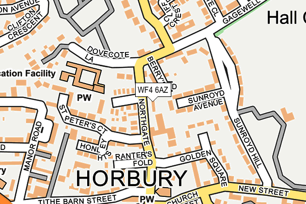 WF4 6AZ map - OS OpenMap – Local (Ordnance Survey) WF4 6AZ map - OS OpenMap – Local (Ordnance Survey)