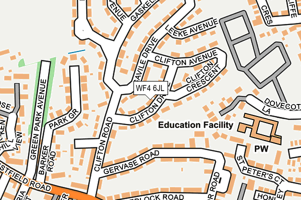 WF4 6JL map - OS OpenMap – Local (Ordnance Survey) WF4 6JL map - OS OpenMap – Local (Ordnance Survey)