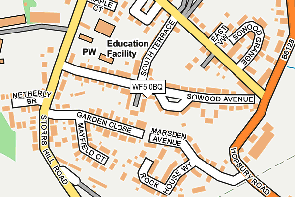 WF5 0BQ map - OS OpenMap – Local (Ordnance Survey) WF5 0BQ map - OS OpenMap – Local (Ordnance Survey)