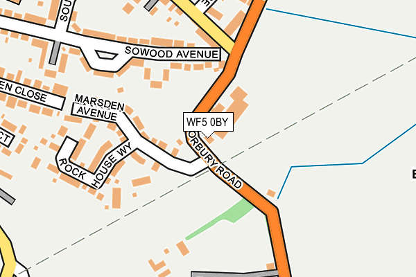 WF5 0BY map - OS OpenMap – Local (Ordnance Survey)