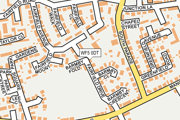WF5 0DT map - OS OpenMap – Local (Ordnance Survey) WF5 0DT map - OS OpenMap – Local (Ordnance Survey)