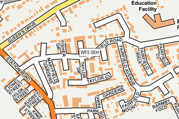 WF5 0EH map - OS OpenMap – Local (Ordnance Survey) WF5 0EH map - OS OpenMap – Local (Ordnance Survey)