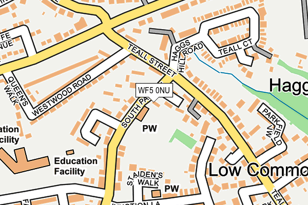 WF5 0NU map - OS OpenMap – Local (Ordnance Survey) WF5 0NU map - OS OpenMap – Local (Ordnance Survey)