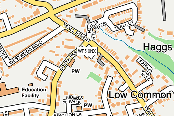 WF5 0NX map - OS OpenMap – Local (Ordnance Survey) WF5 0NX map - OS OpenMap – Local (Ordnance Survey)