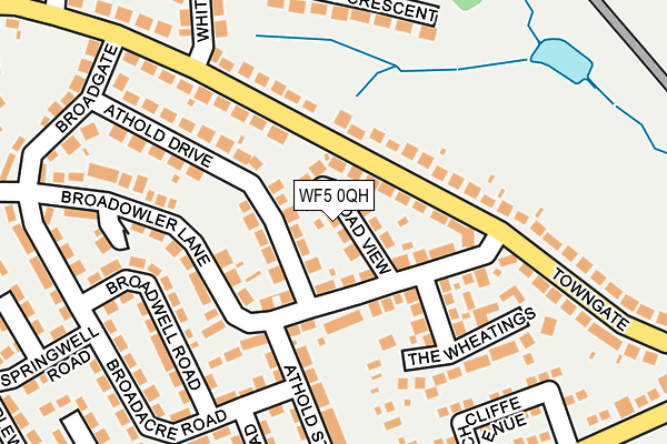 WF5 0QH map - OS OpenMap – Local (Ordnance Survey) WF5 0QH map - OS OpenMap – Local (Ordnance Survey)