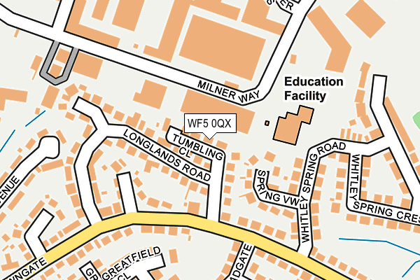 WF5 0QX map - OS OpenMap – Local (Ordnance Survey) WF5 0QX map - OS OpenMap – Local (Ordnance Survey)