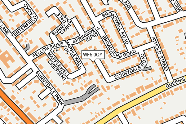 WF5 0QY map - OS OpenMap – Local (Ordnance Survey) WF5 0QY map - OS OpenMap – Local (Ordnance Survey)