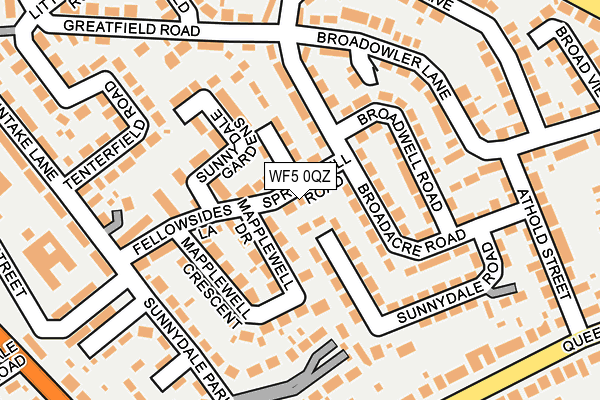 WF5 0QZ map - OS OpenMap – Local (Ordnance Survey) WF5 0QZ map - OS OpenMap – Local (Ordnance Survey)