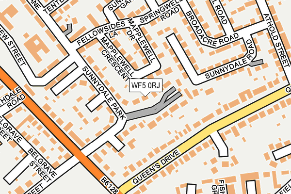 WF5 0RJ map - OS OpenMap – Local (Ordnance Survey) WF5 0RJ map - OS OpenMap – Local (Ordnance Survey)