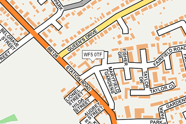 WF5 0TF map - OS OpenMap – Local (Ordnance Survey) WF5 0TF map - OS OpenMap – Local (Ordnance Survey)