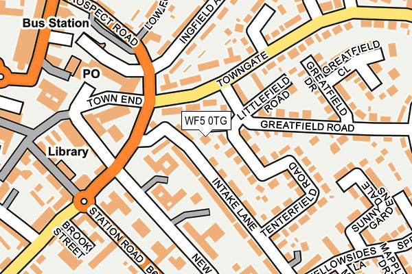 WF5 0TG map - OS OpenMap – Local (Ordnance Survey) WF5 0TG map - OS OpenMap – Local (Ordnance Survey)