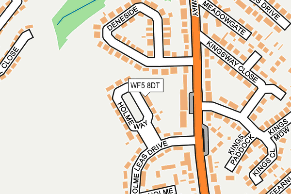 WF5 8DT map - OS OpenMap – Local (Ordnance Survey) WF5 8DT map - OS OpenMap – Local (Ordnance Survey)