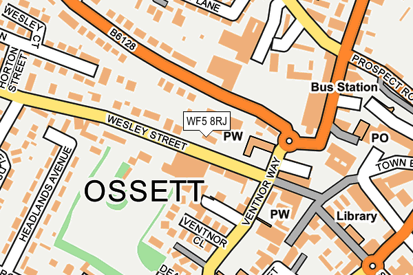 WF5 8RJ map - OS OpenMap – Local (Ordnance Survey) WF5 8RJ map - OS OpenMap – Local (Ordnance Survey)