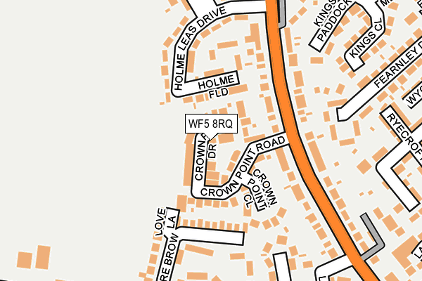 WF5 8RQ map - OS OpenMap – Local (Ordnance Survey) WF5 8RQ map - OS OpenMap – Local (Ordnance Survey)