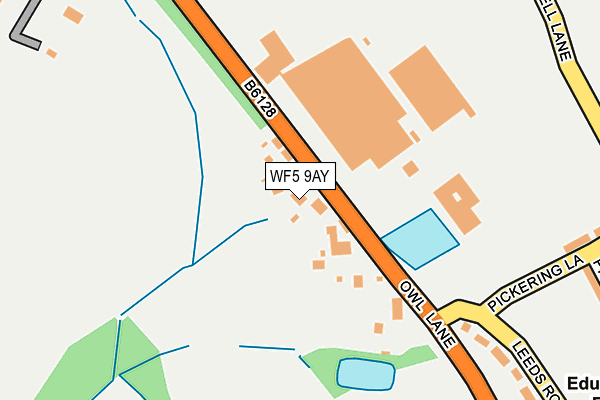 WF5 9AY map - OS OpenMap – Local (Ordnance Survey) WF5 9AY map - OS OpenMap – Local (Ordnance Survey)