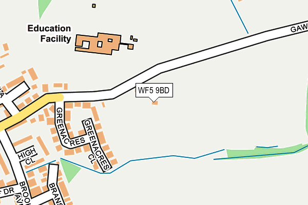 WF5 9BD map - OS OpenMap – Local (Ordnance Survey) WF5 9BD map - OS OpenMap – Local (Ordnance Survey)