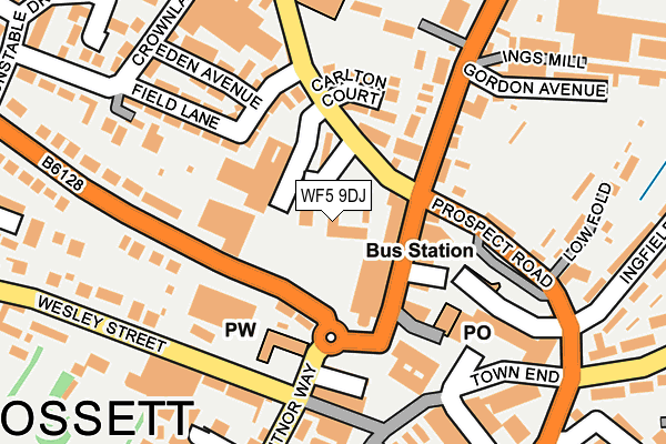 WF5 9DJ map - OS OpenMap – Local (Ordnance Survey) WF5 9DJ map - OS OpenMap – Local (Ordnance Survey)
