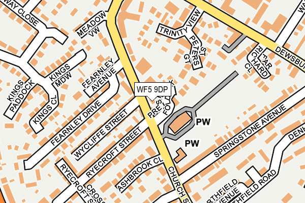WF5 9DP map - OS OpenMap – Local (Ordnance Survey) WF5 9DP map - OS OpenMap – Local (Ordnance Survey)