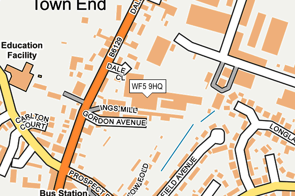 WF5 9HQ map - OS OpenMap – Local (Ordnance Survey) WF5 9HQ map - OS OpenMap – Local (Ordnance Survey)