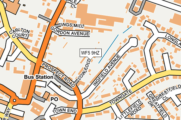 WF5 9HZ map - OS OpenMap – Local (Ordnance Survey) WF5 9HZ map - OS OpenMap – Local (Ordnance Survey)