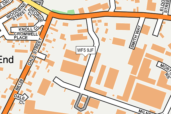 WF5 9JF map - OS OpenMap – Local (Ordnance Survey) WF5 9JF map - OS OpenMap – Local (Ordnance Survey)
