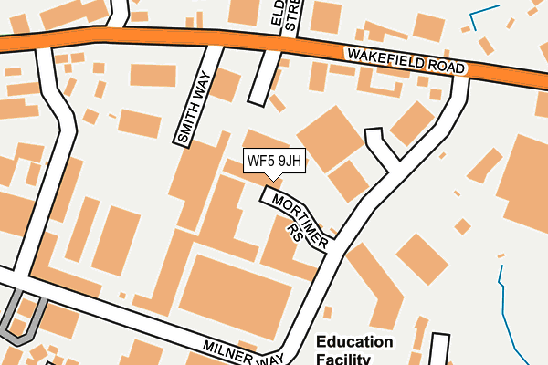 WF5 9JH map - OS OpenMap – Local (Ordnance Survey) WF5 9JH map - OS OpenMap – Local (Ordnance Survey)