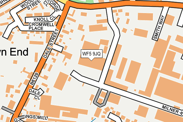 WF5 9JQ map - OS OpenMap – Local (Ordnance Survey) WF5 9JQ map - OS OpenMap – Local (Ordnance Survey)