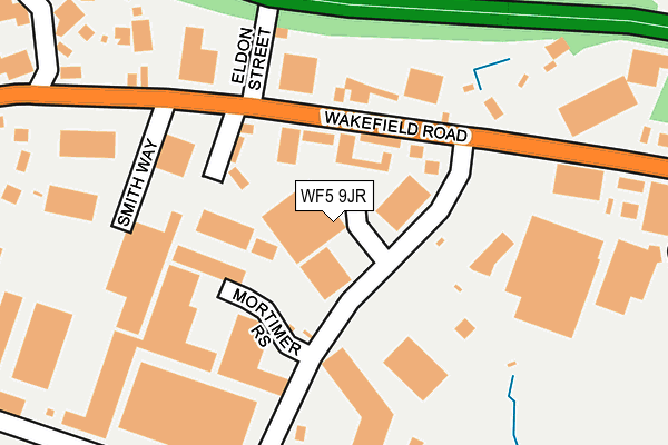 WF5 9JR map - OS OpenMap – Local (Ordnance Survey) WF5 9JR map - OS OpenMap – Local (Ordnance Survey)