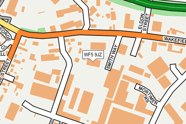 WF5 9JZ map - OS OpenMap – Local (Ordnance Survey) WF5 9JZ map - OS OpenMap – Local (Ordnance Survey)