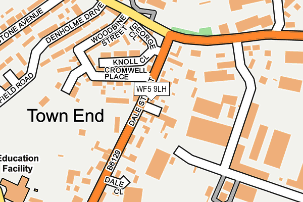 WF5 9LH map - OS OpenMap – Local (Ordnance Survey) WF5 9LH map - OS OpenMap – Local (Ordnance Survey)