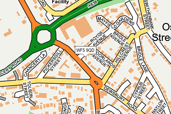 WF5 9QD map - OS OpenMap – Local (Ordnance Survey) WF5 9QD map - OS OpenMap – Local (Ordnance Survey)