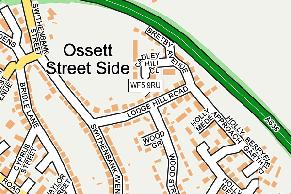WF5 9RU map - OS OpenMap – Local (Ordnance Survey) WF5 9RU map - OS OpenMap – Local (Ordnance Survey)
