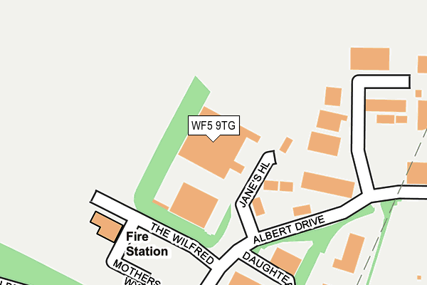 WF5 9TG map - OS OpenMap – Local (Ordnance Survey) WF5 9TG map - OS OpenMap – Local (Ordnance Survey)