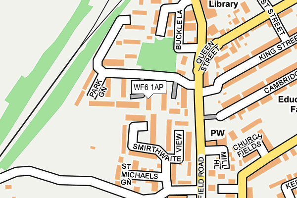 WF6 1AP map - OS OpenMap – Local (Ordnance Survey) WF6 1AP map - OS OpenMap – Local (Ordnance Survey)