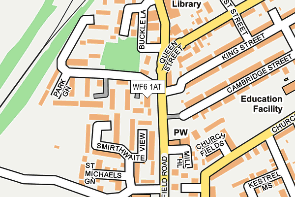 WF6 1AT map - OS OpenMap – Local (Ordnance Survey) WF6 1AT map - OS OpenMap – Local (Ordnance Survey)