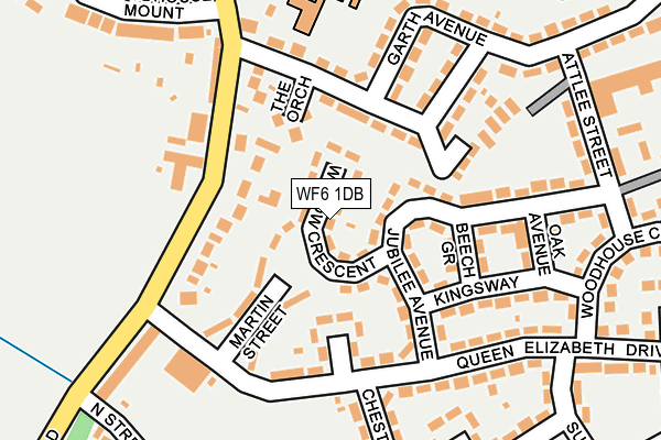 WF6 1DB map - OS OpenMap – Local (Ordnance Survey) WF6 1DB map - OS OpenMap – Local (Ordnance Survey)