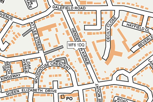 WF6 1DQ map - OS OpenMap – Local (Ordnance Survey) WF6 1DQ map - OS OpenMap – Local (Ordnance Survey)