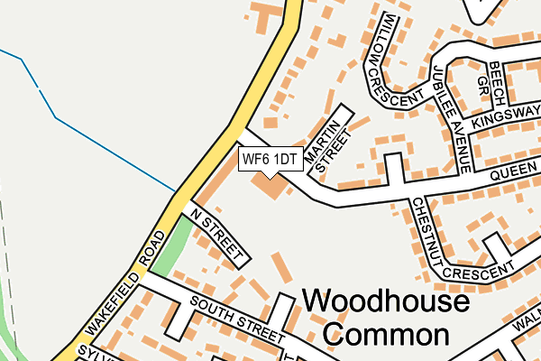 WF6 1DT map - OS OpenMap – Local (Ordnance Survey) WF6 1DT map - OS OpenMap – Local (Ordnance Survey)