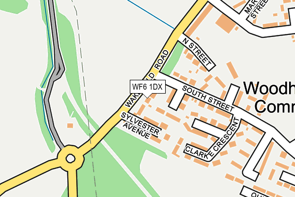 WF6 1DX map - OS OpenMap – Local (Ordnance Survey) WF6 1DX map - OS OpenMap – Local (Ordnance Survey)