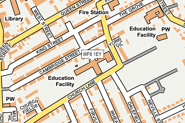WF6 1EY map - OS OpenMap – Local (Ordnance Survey) WF6 1EY map - OS OpenMap – Local (Ordnance Survey)