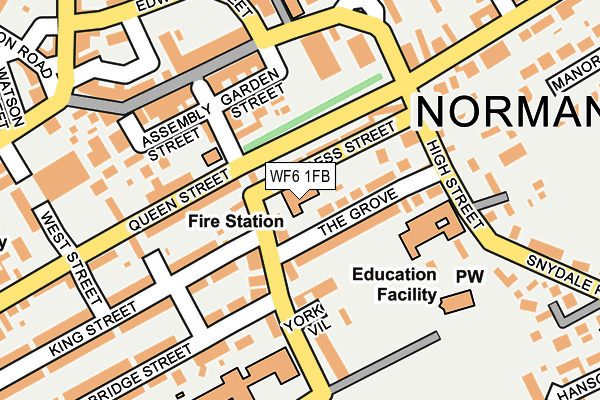 WF6 1FB map - OS OpenMap – Local (Ordnance Survey) WF6 1FB map - OS OpenMap – Local (Ordnance Survey)