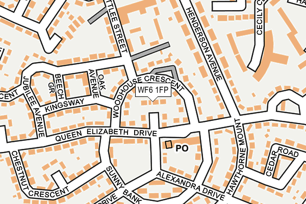 WF6 1FP map - OS OpenMap – Local (Ordnance Survey) WF6 1FP map - OS OpenMap – Local (Ordnance Survey)