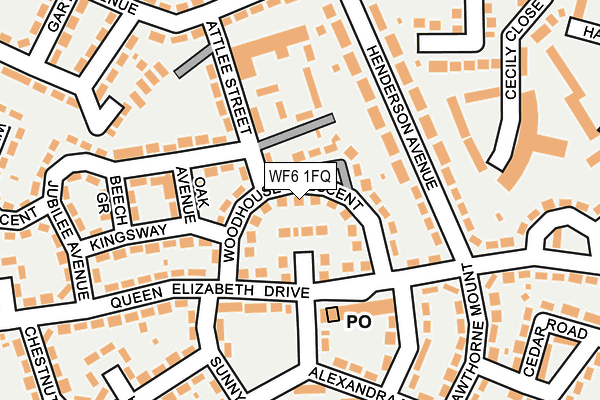 WF6 1FQ map - OS OpenMap – Local (Ordnance Survey) WF6 1FQ map - OS OpenMap – Local (Ordnance Survey)
