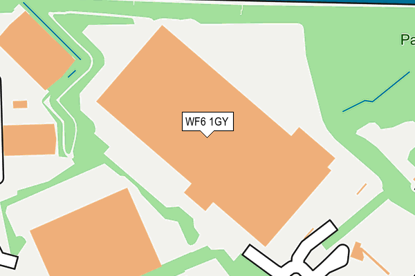 WF6 1GY map - OS OpenMap – Local (Ordnance Survey) WF6 1GY map - OS OpenMap – Local (Ordnance Survey)