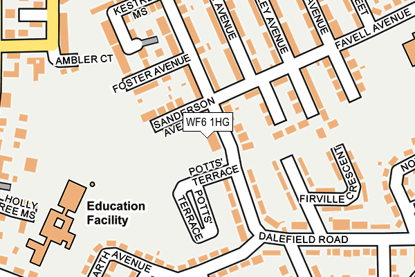 WF6 1HG map - OS OpenMap – Local (Ordnance Survey) WF6 1HG map - OS OpenMap – Local (Ordnance Survey)