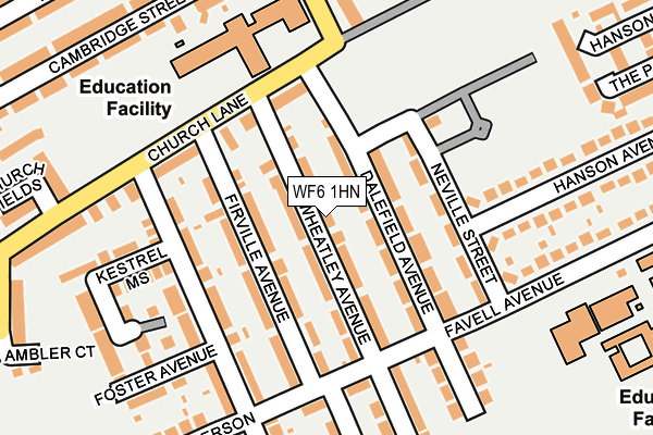 WF6 1HN map - OS OpenMap – Local (Ordnance Survey)