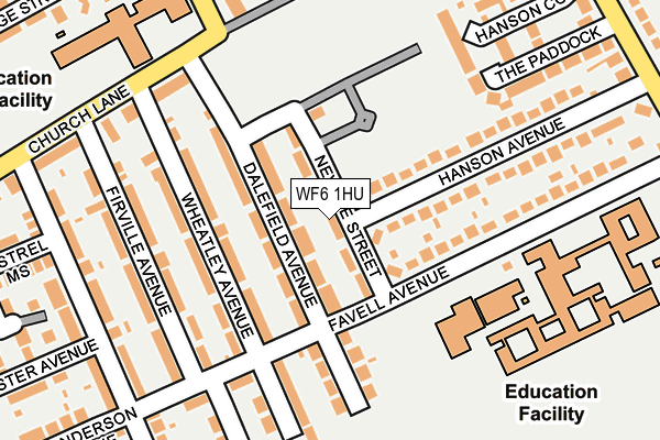 WF6 1HU map - OS OpenMap – Local (Ordnance Survey) WF6 1HU map - OS OpenMap – Local (Ordnance Survey)