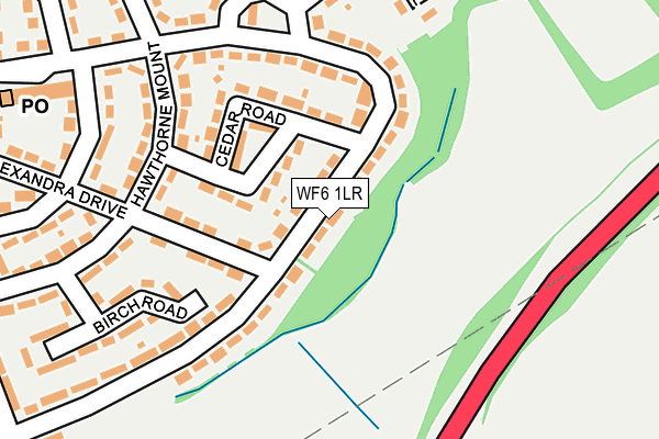 WF6 1LR map - OS OpenMap – Local (Ordnance Survey) WF6 1LR map - OS OpenMap – Local (Ordnance Survey)