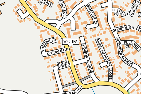 WF6 1PA map - OS OpenMap – Local (Ordnance Survey) WF6 1PA map - OS OpenMap – Local (Ordnance Survey)